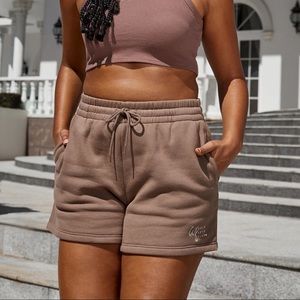 Self Love Club Lounge Shorts in color mocha